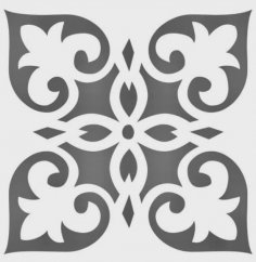 Çiçek Desenli dxf Dosyası