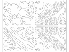 Yusufçuk Puzzle 2mm dxf Dosyası