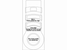 Dairesel takvim saat merkezi 2 adet 6x14y dxf Dosyası