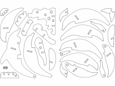 Yunus 3D Puzzle dxf Dosyası