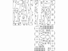 Formula 1 3D Puzzle dxf Dosyası