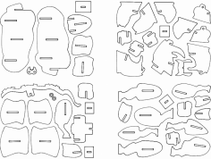 Rhino 3D Bulmaca dxf Dosyası