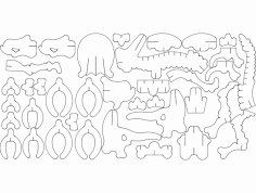 Newtri 3D Puzzle DXF Dosyası