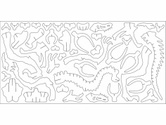 Velorap 3D Puzzle dxf Dosyası