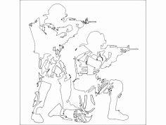 Askerler dxf Dosyası