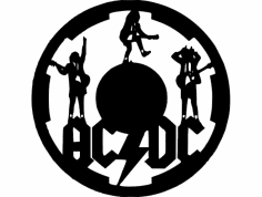 AC/DC saat DXF dosyası