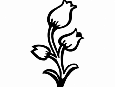 Aplike Çiçek dxf Dosyası