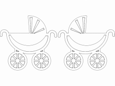 Bebek Arabası Aplike DXF Dosyası