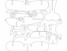 avião 2 dxf Dosyası