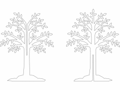 80 cm Ağaç DXF Dosyası