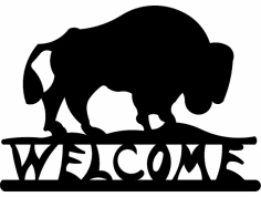 Buffalo Hoş Geldiniz DXF Dosyası