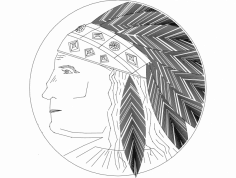 Kızılderili Başı DXF Dosyası