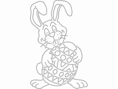 Paskalya Tavşanı (tavşan) dxf Dosyası