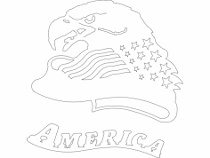 Amerikan Kartalı Başı dxf Dosyası