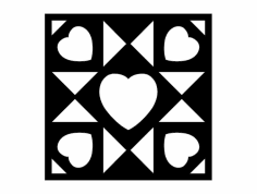 Ambar Yorganı Kalpleri dxf Dosyası