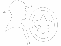İzcilik Nişanı DXF Dosyası