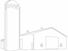 Ahır Silosu dxf Dosyası