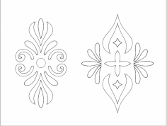 Çiçekler 18 dxf Dosyası