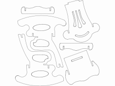 Sallanan Sandalye S6 dxf Dosyası