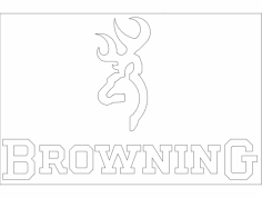 Browning Logosu dxf Dosyası