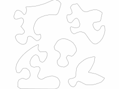 Tavşan yapboz dxf dosyası