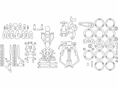 Harley R 6 mm dxf Dosyası