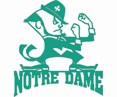 Notre Dame Fighting Irish dxf Dosyası