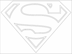 Süperman Logosu dxf Dosyası