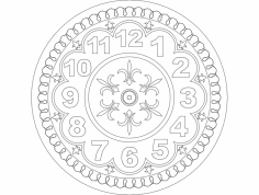 Saat DXF Dosyası