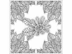 Quadro Flores dxf Dosyası