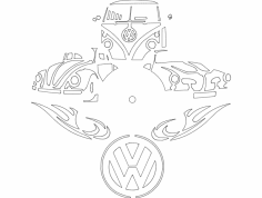 VW Saat DXF Dosyası