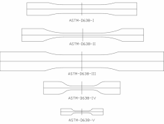 ASTM D-638 Çizim dxf Dosyası