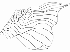 Amerikan Bayrağı dxf Dosyası