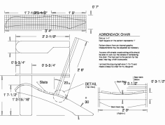 Adirondack Sandalye dxf Dosyası