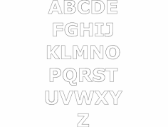 Alfabe gimp dxf Dosyası