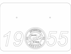 55 Buick temel DXF Dosyası