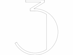 3 Numara dxf Dosyası