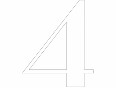 4 Numara dxf Dosyası