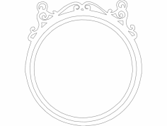 Ayna Çerçevesi Yuvarlak dxf Dosyası