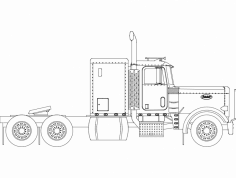 Peterbilt Kamyon dxf Dosyası