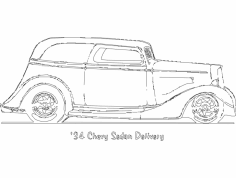 34 Chevy Sedan Teslimat dxf Dosyası