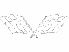 Damalı Bayraklar DXF Dosyası