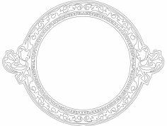 Havalı Daire Çerçeve dxf Dosyası