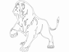 Hayvan Maskot Aslan dxf Dosyası