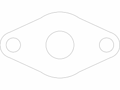 Boru Flanşı 1 Bar Stok DXF Dosyası