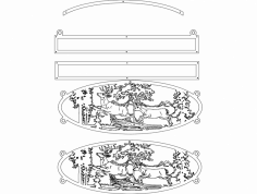 Büyük Oval Tabela 5 dxf Dosyası