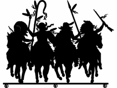 At sırtında Kızılderililer dxf Dosyası