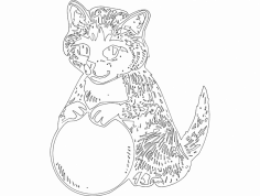 Gato 4 (Kedi) dxf Dosyası