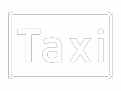 Taksi Yolu Tabelası dxf Dosyası