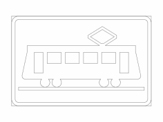Elektrikli Metro Otobüs Yol İşareti İstasyon dxf Dosyası